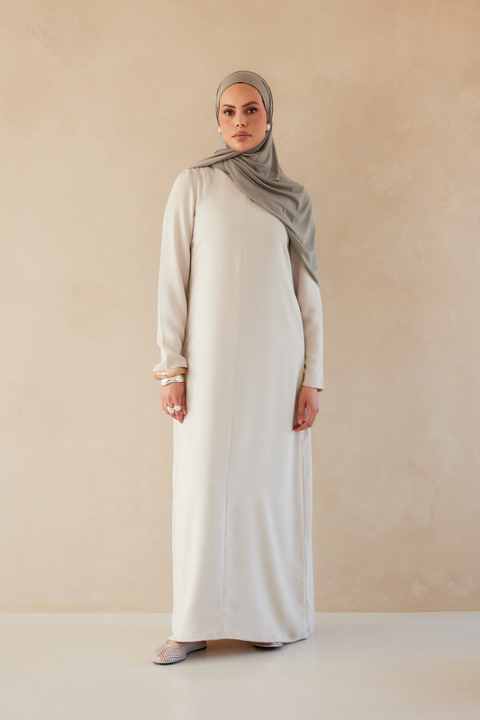LONG SLEEVE DRESS - BONE